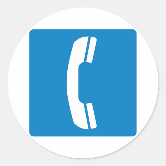 Telefonische snelweg ronde sticker (Voorkant)