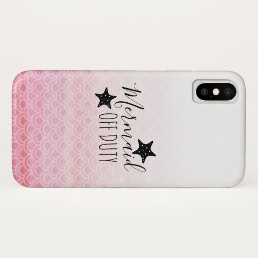 Telefonische Waterverf Mermaid Off Duty Pink Case-Mate iPhone Case (Achterkant (horizontaal))