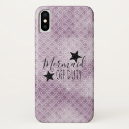 Telefonische zaak Mermaid Off Duty Paarse Waterver iPhone X Hoesje
