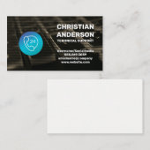 Telefoon 24-pictogram | technische dienst visitekaartje (Voorkant / Achterkant)