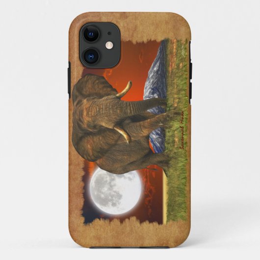 Telefoon Afrikaanse olifant & maan II-cel draagtas Case-Mate iPhone Case (Achterkant)