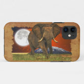 Telefoon Afrikaanse olifant & maan II-cel draagtas Case-Mate iPhone Case (Achterkant (horizontaal))