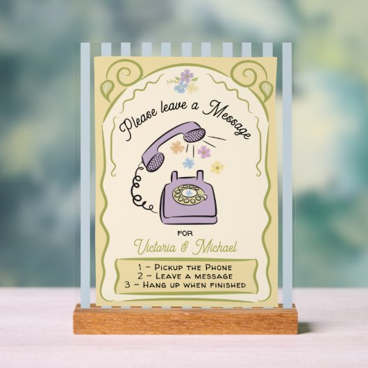 Telefoon Bericht teken voor bruiloft vrijgezellenf Acryl Bord (Neutraal)