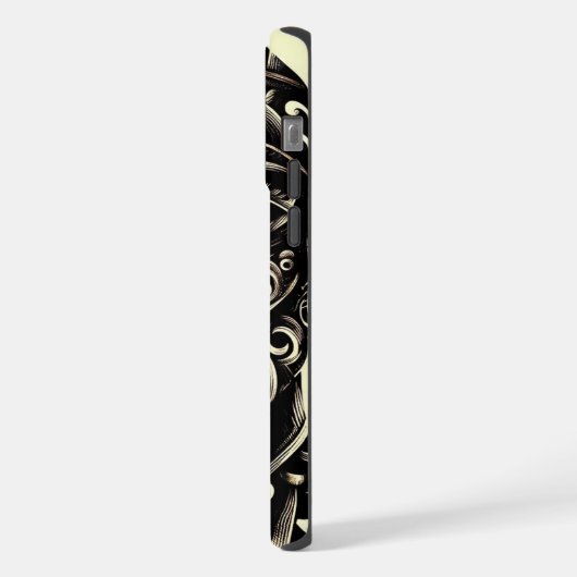 Telefoon Bone Scrimshaw Tiki iPhone Case Hoesje (Linkerkant)