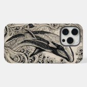 Telefoon Bone Scrimshaw Whale iPhone Case iPhone Hoesje (Achterkant horizontaal)