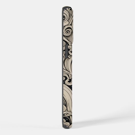 Telefoon Bone Scrimshaw Whale iPhone Case iPhone Hoesje (Rechterkant)