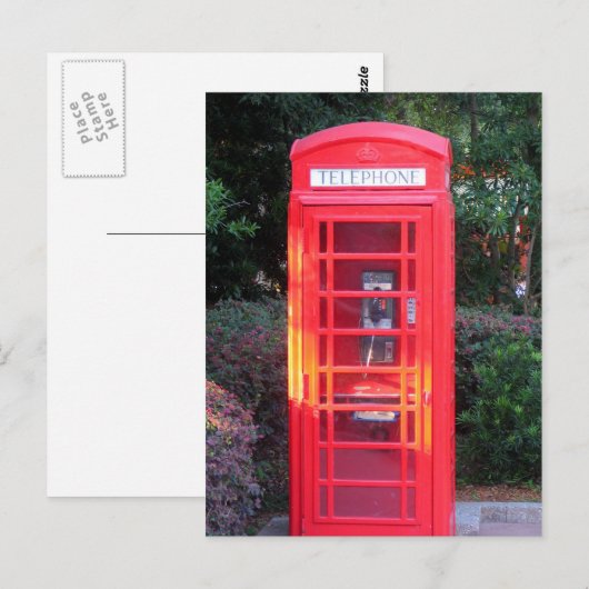 Telefoon Booth Briefkaart (Voorkant / Achterkant)