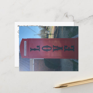 Telefoon Booth LOVEworks Sign Briefkaart