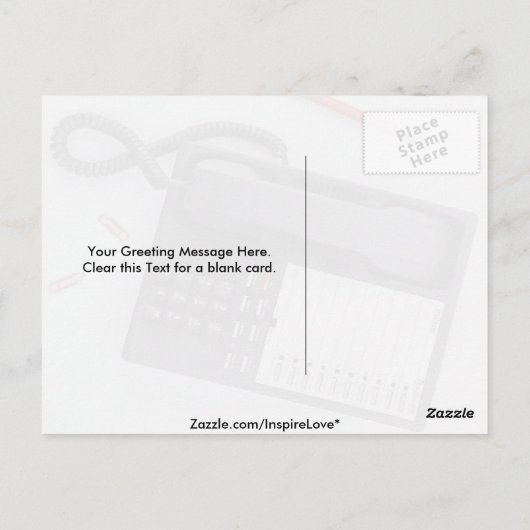 Telefoon Briefkaart (Achterkant)