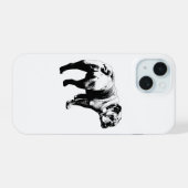Telefoon Bulldog, Stoere Rug iPhone 15 Case (Achterkant horizontaal)