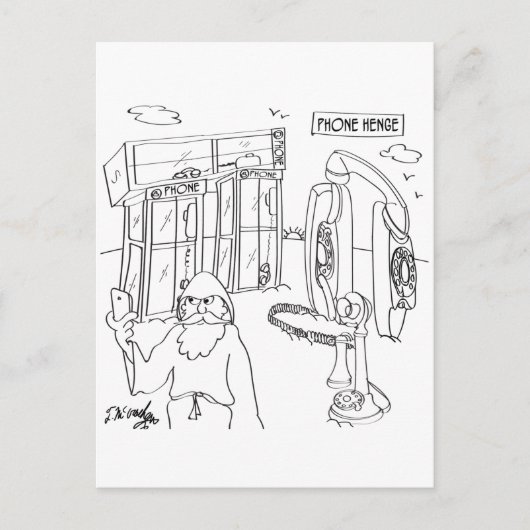 Telefoon Cartoon 9318 Briefkaart (Voorkant)