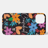 Telefoon Case vol bloemen en zelfverzekerde mindse iPhone Hoesje (Achterkant horizontaal)