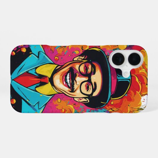 Telefoon CaseiPhone 16 Slim Fit Design met Pee Wee iPhone 16 Hoesje (Achterkant horizontaal)