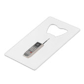 Telefoon cel Retro Creditkaart Flessenopener (Voorkant Gekanteld)