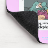 Telefoon Code Blauw Cartoon Grappige Muismat (Hoek)