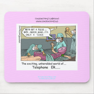 Telefoon Code Blauw Cartoon Grappige Muismat