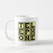 Telefoon, communicatieapparaat koffiemok (Links)
