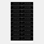 Telefoon e-mail zwart witte script labels (Vel)