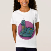 Telefoon en antwoordapparaat Meisjes T-shirt (Voorkant)