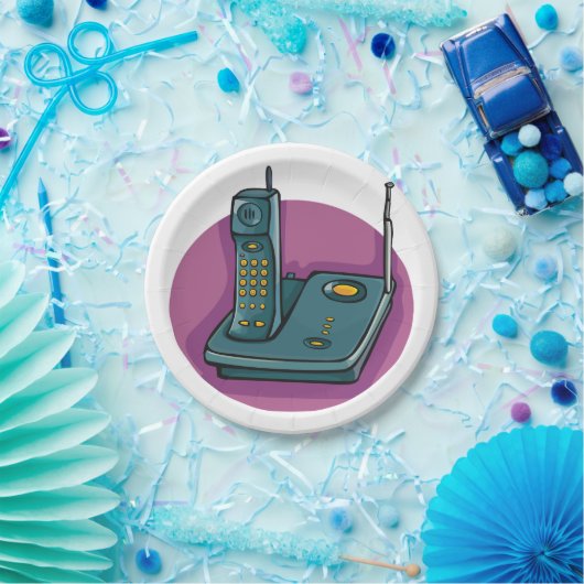 Telefoon en antwoordapparaat Papieren Borden Papieren Bordje (Feest)