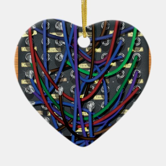 Telefoon Exchange Keramisch Ornament (Voorkant)