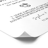 Telefoon Gastenboek Bruiloft Signage Laat bericht  Poster (Hoek)