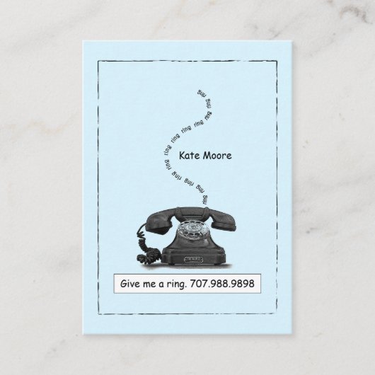  telefoon geef me een belkaart contactkaartje (Voorkant)