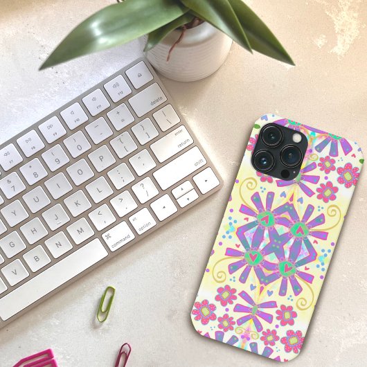 Telefoon Geel Uniek Bloempoeder Trendy Case-Mate iPhone Case