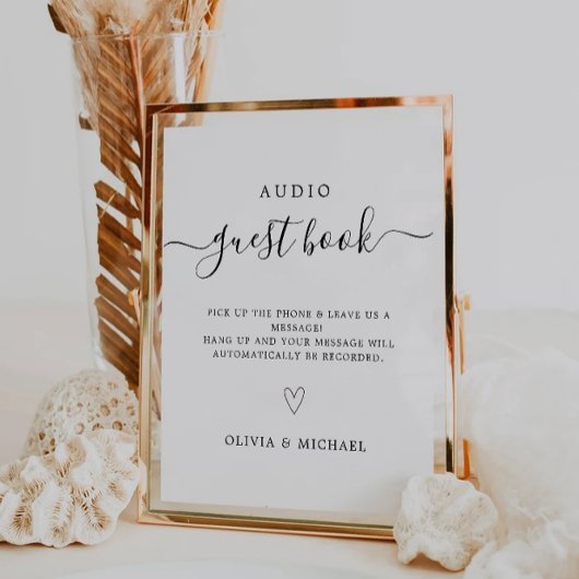 Telefoon Guestbook Sign, Audio Wedding Sign Reclamebord Met Voetstuk
