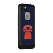 Telefoon Iconic Red Retro op elke kleur LifeProof iPhone Hoesje (Achterkant / rechts)