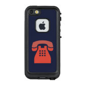 Telefoon Iconic Red Retro op elke kleur LifeProof iPhone Hoesje (Achterkant)