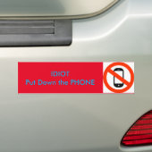 Telefoon Idiot Bumpersticker (Op auto)