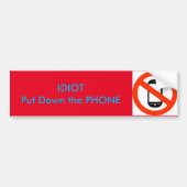 Telefoon Idiot Bumpersticker (Voorkant)