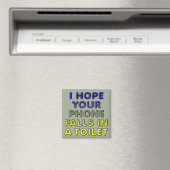 Telefoon in de Toilet Funny Fridge Magnet (Insitu (Vaatwasser))