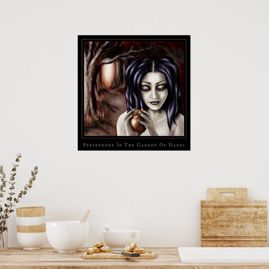 telefoon in de tuin van de hoeden poster (Keuken)