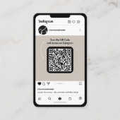 Telefoon Instagram Zakelijk Profiel Visitekaartje (Voorkant)