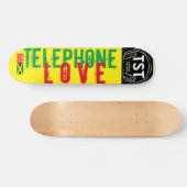 TELEFOON LIEFDE Skateboard, 7¾" Deck Persoonlijk Skateboard (Horizontaal)