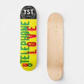 TELEFOON LIEFDE Skateboard, 7¾" Deck Persoonlijk Skateboard (Voorkant)