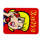 Telefoon Meisje Comic Strip Flexi Magnet Magneet (Horizontaal)