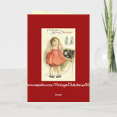  Telefoon Meisje Kerst Wenskaart Feestdagen Kaart (Achterkant)