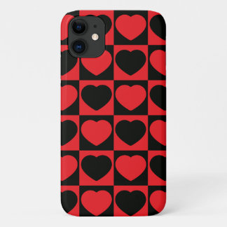 telefoon met zwarte en rode harten Case-Mate iPhone case