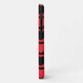 telefoon met zwarte en rode harten Case-Mate iPhone case (Achterkant/links)