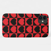 telefoon met zwarte en rode harten Case-Mate iPhone case (Achterkant (horizontaal))