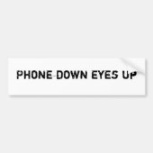 Telefoon neer Oogst omhoog Bumpersticker (Voorkant)