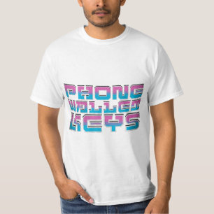 Telefoon, portemonnee, sleutels t-shirt