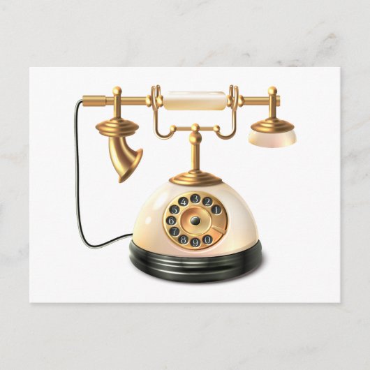 Telefoon Retro Briefkaart (Voorkant)