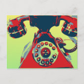 Telefoon Retro Briefkaart (Voorkant)