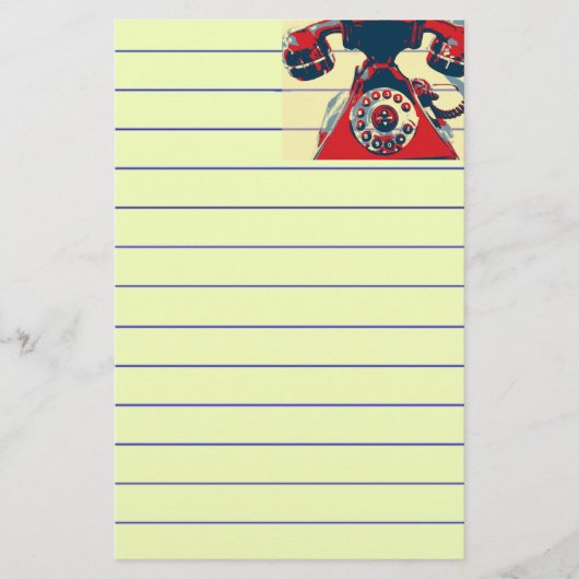 Telefoon Retro Briefpapier (Voorkant)