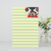 Telefoon Retro Briefpapier (Staand voorkant)
