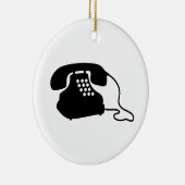 Telefoon Retro Keramisch Ornament (Rechts)